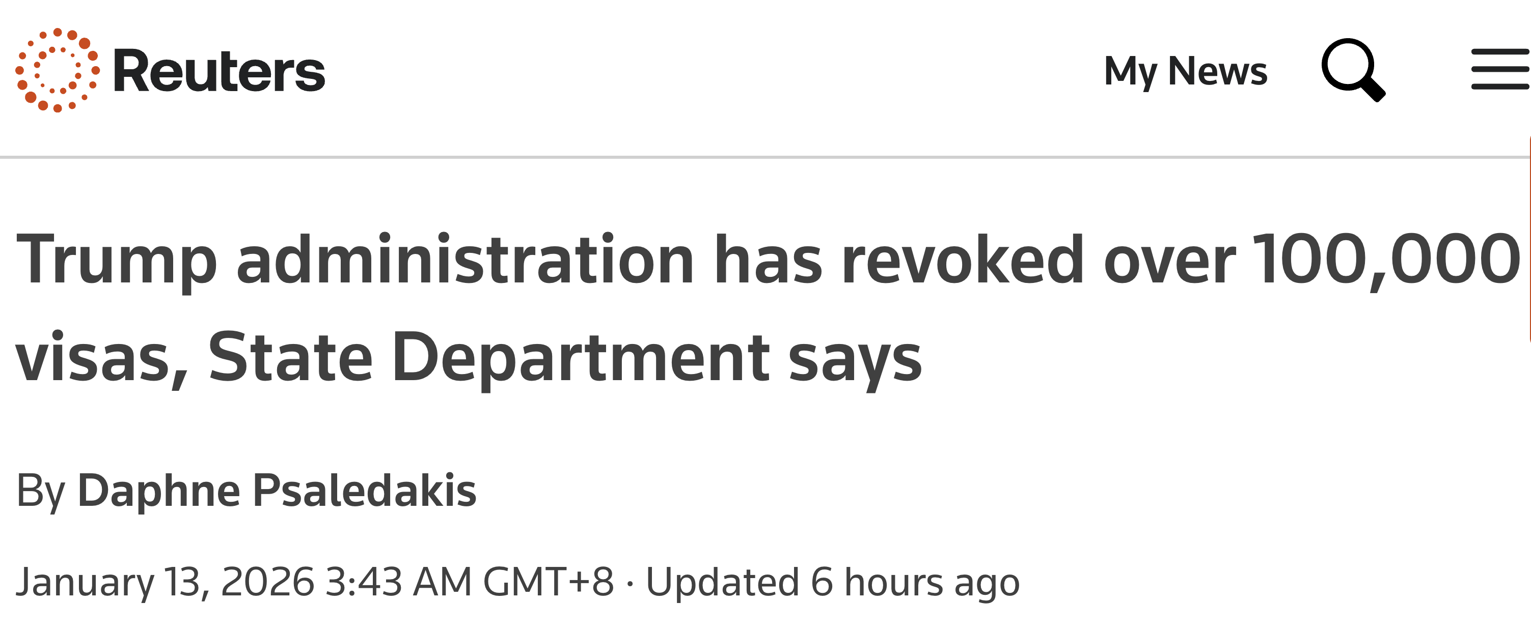 超10万签证被撤销！特朗普